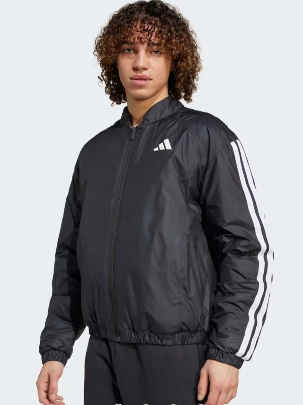 adidas performance Essentials 3-stripes insulated bomber jacket in black M